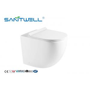 White Ceramic Professional Free Standing Toilet With Rimless Flushing System