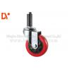 China Black / Red Color Heavy Duty Casters , Anti Static Wheels Castors Flat Type wholesale