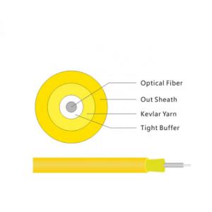 900um Tight Buffered Fiber Optic Cable 1 Core Single Mode