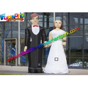 China 210D Oxford Cloth Inflatable Figures Groom And Bride Toys For Wedding supplier