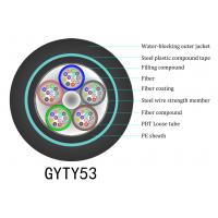 China PBT Corrugated Steel Tape Outdoor Armored Fiber Optic Cable GYTY53 on sale