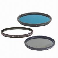 Camera filters, made of optical glass, applicable in digital cameras