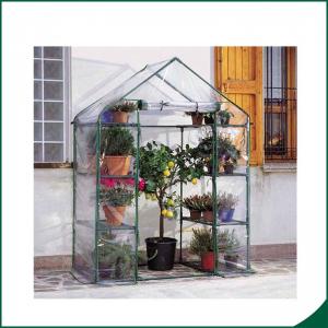 China Agricultural Plastic Hot Houses Foldable Greenhouse With Film Or Plastic Sheet 6x8x6.6 Plant Growth Powder coated supplier