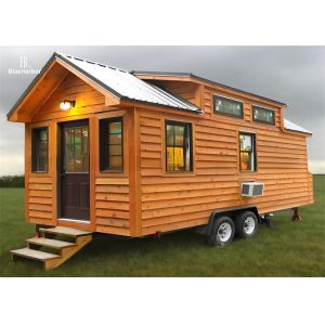 China Light Steel Structure Trailer Prefabricated Tiny House With Loft Layout For 2 People on sale