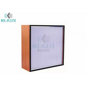 China Clean Room Hepa Filters H13 With Particle Board Frame / Aluminium Separator supplier