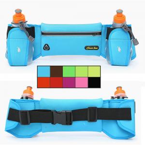 Wholesales Cycling Waist Bag 2 Water Bottle Holder Pouches Customized Waist Packs Lightweight OEM Hiking Waist Packs