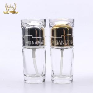 China Free Samples Cosmetics Packaging 35ml Acrylic Cover Clear Liquid Foundation Bottle supplier