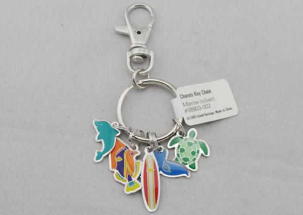 Small Marine Animals Promotional Keychain , 28mm Colorful Offset Printing For