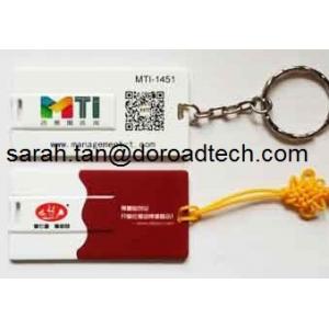 Promotional Gifts Customized Logo Mini Credit Card USB Flash Drives with Keychain