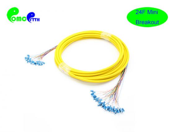 24F Pre-terminated Fiber Patch Cable LC UPC-LC UPC 0.9mm 9/125 Mini Breakout