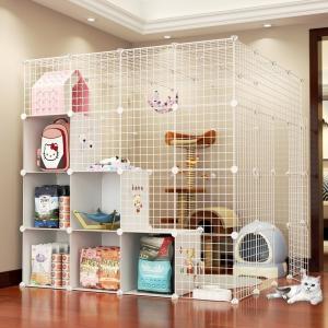 Cat Cage Large Free Space Household Two Cats With Toilet Large Castle Indoor Cat Cage Villa
