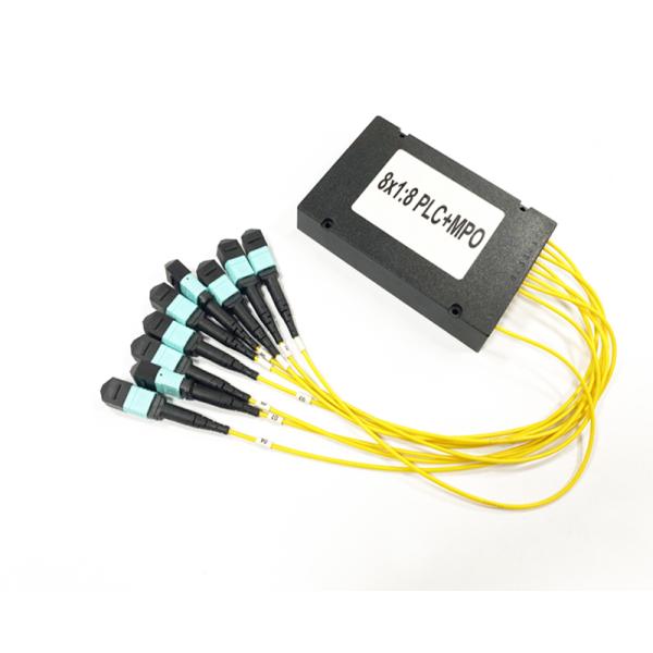 China Divisor de fibra óptica con conector MPO MTP FTTH 8 piezas 1x8 2.0mm ABS Cassette Multimodo OM3 PLC 1M supplier