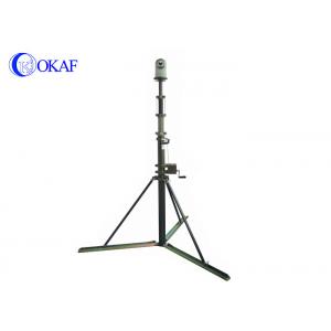 Mobile Telescopic Mast Pole Average Lift Speed 4m / Min 3° Torsion Accuracy