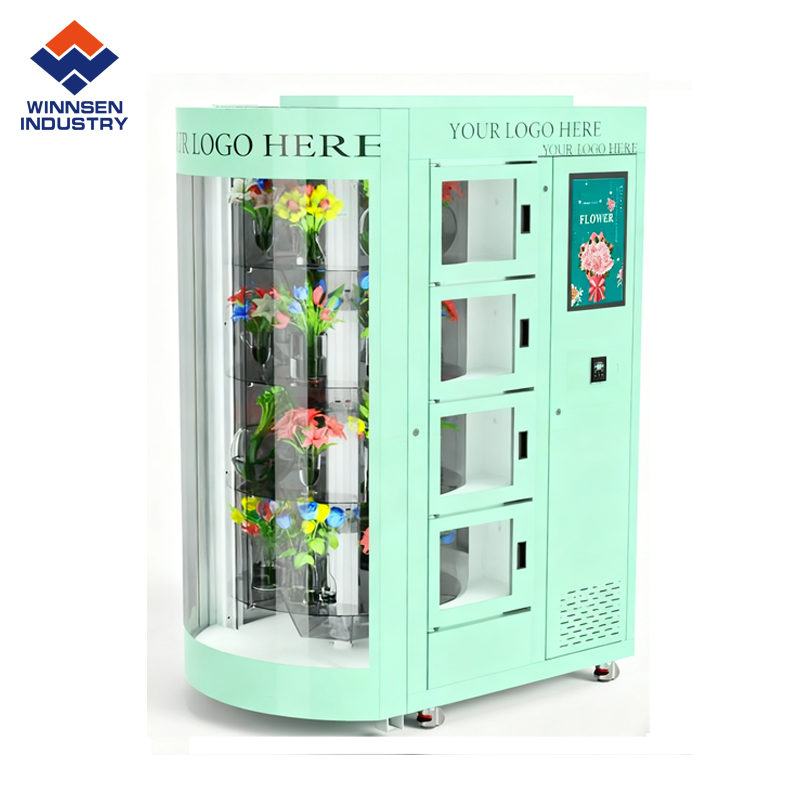 China Fresh Flower Vending Machine with Adjustable Temperature Thick Cold Rolled Steel and Power Saving LED Lighting wholesale
