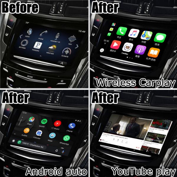 Digital Wireless Carplay Interface Cadillac CTS Android Auto Youtube Play Video