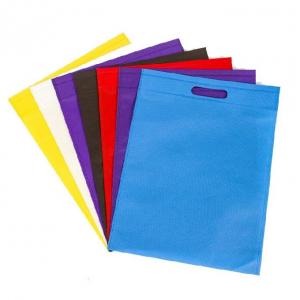 China Handled Colorful Non Woven Reusable Bags Eco Friendly Non Woven D Cut Carry Bag supplier
