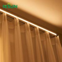 China New Design Good Quality Ceiling CurtainTrack LED Lights Curtain Accessories LED Curtain Rail Track on sale