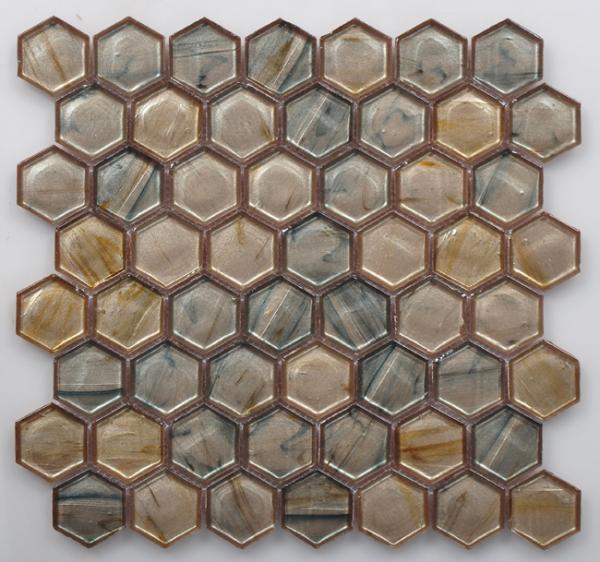 Latest Agglomerate Mosaic Tile with Hexagon Shape