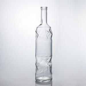 China Clear Super Flint Glass Bottles 750ml for Gin Rum Whisky and Wine – Custom Design supplier