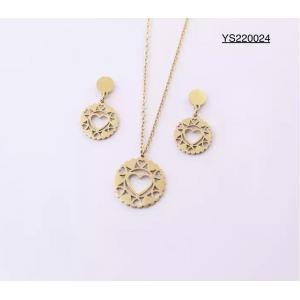 China Cutout Heart Drop Earrings Necklace Set supplier