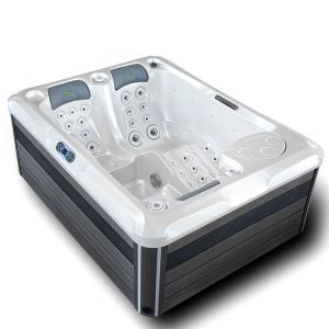Balboa Control System Acrylic 3 Person Outdoor Whirlpool Massage Hot Tub For Villa