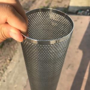 China Perforated Mesh Screen Filter Tube Cartridge / Cylindrical Metal Mesh Filter Screen supplier