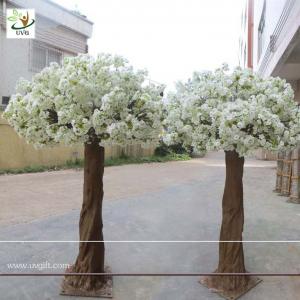 UVG CHR06 High simulation white cherry blossom trees in artificial flowers for sale