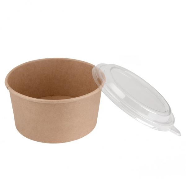 Wholesale paper disposable Take Away 190gsm Custom Kraft Brown Paper Bowl