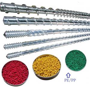 Bimetallic Screw Barrel For LDPE / HDPE / PP / PE / PVC Blowing Molding Machine 