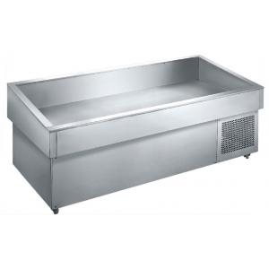 Supermarket Open Stainless Steel Fish Display Freezer