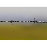 China Durable Military Pvc Coated Barbed Wire , Barbed Fencing Wire Bulk Weight OEM on sale