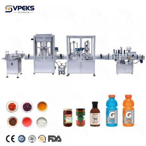 Water Juice Milk Bottle Filling Machine 0.8 M3 / Min Air Consumption