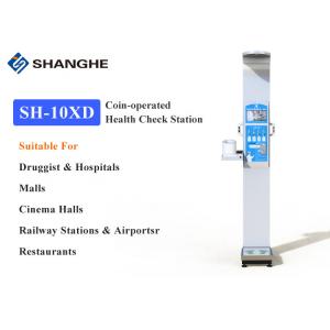 Coin Operated Height Weight BMI Blood Pressure Machine Bluetooth Connection