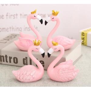 Creative Pink flamingo Resin Crafts Figurines desk décor