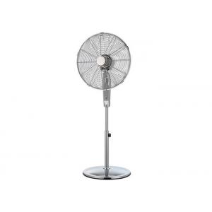 China Oscillating Moving Metal Chrome Floor Standing Fan Indoor 16 Inch 3 Speed 4 Blade supplier
