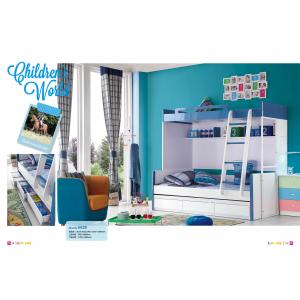 glossy wooden bunk bed with drawers and pulled bed,#6628