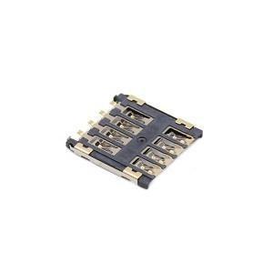 China LCP 8 Pin Micro SIM Card Socket Connector Push Pull H1.8mm 5000 Cycles Durability supplier