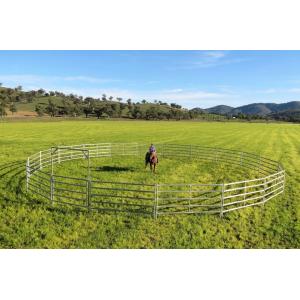 26 Portable Horse Stall Panels Inc Gate, Round Yard, Cattle Fences, Corral 18m Diameter