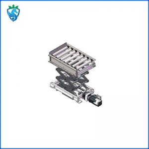 Aluminum Assembly Line Roller Lift Table Is Used For Cargo Transportation In The Workshop