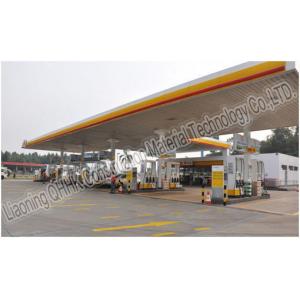 China Prefabricated Steel Roof Trusses Shed Building Space Frame Petrol Station Design supplier