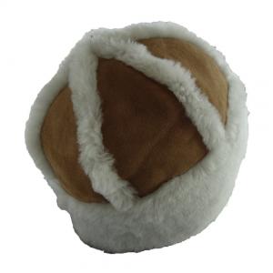 Ladies top ball beanie Lamb Fur Winter Shearling Caps 6 Panel Hat