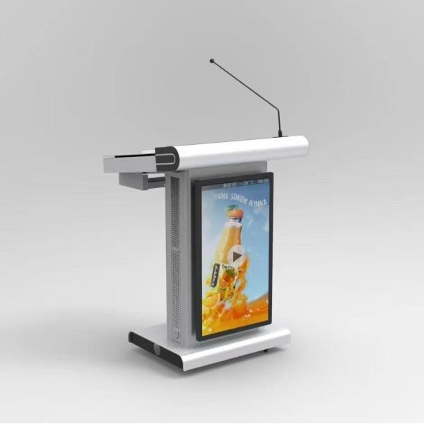 Modern Multimedia Podium Meeting Room / Training Room Podium With Mic And Speaker