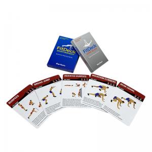 350gsm Exercise Workout Cards , Varnishing Physical Fitness Card