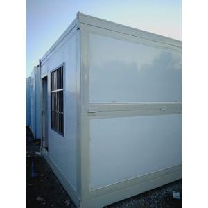 China Corrugated Roof Folding Container Homes , Leak Proof Expandable Container House With Windows supplier
