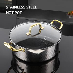 China New Arrival Soup & Stock Pot Induction Cookware Kitchen Pots 304 Stainless Steel Hot Pot With Divider supplier