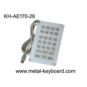 Vandal resistant SS Industrial Entry Keypad , weatherproof keypad with 26 Keys