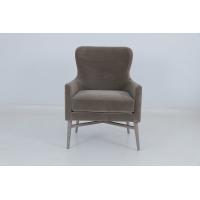 China Lobby Luxury Solid Wood Lounge Chair Upholstered on sale