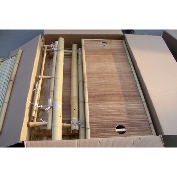 Outdoor Tiki Bar Set Adjustable Feet Outdoor Bar Table com Acacia Wood Top Storage para festa jardim cozinha