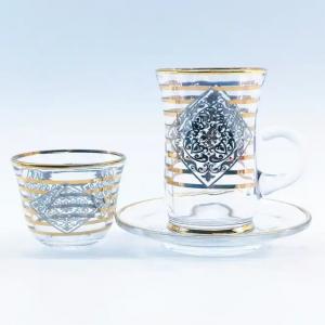 Kitchen Arabic Tea Cup Flower Pattern Custom Arabic Cawa Cups