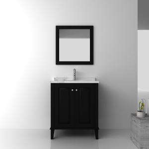 China Floor standing black Wooden Bathroom Cabinets / bath furniture sets supplier